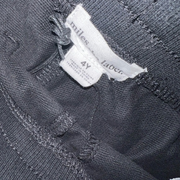 Miles the Label Black Kids Jogger cotton Pants Size 4 - Picture 4 of 5